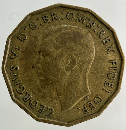 1952 George VI Brass Threepence Coin | Fine Collectable Grade