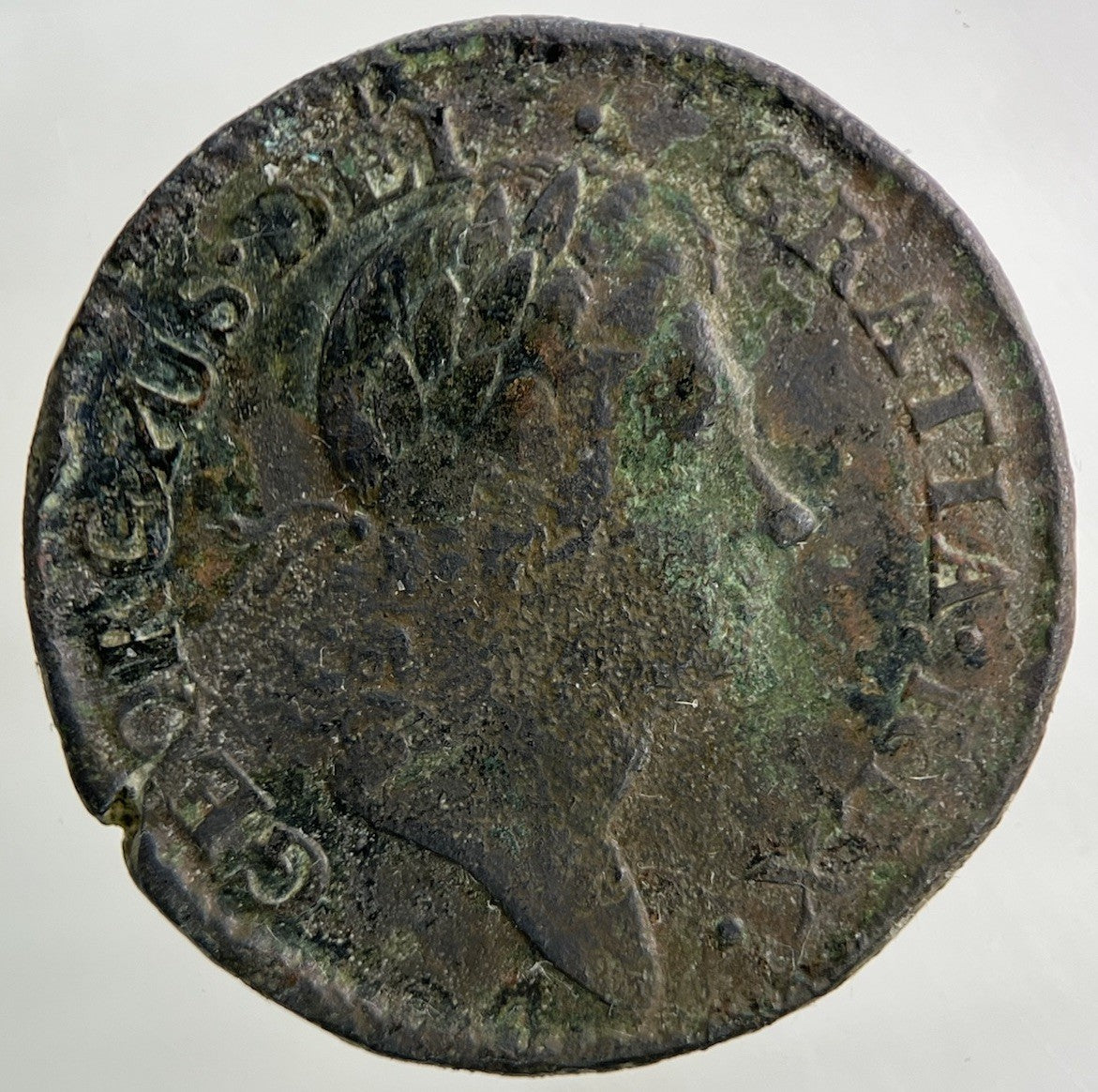 1723 Irish Half - Penny Coin | Fine Collectable Grade
