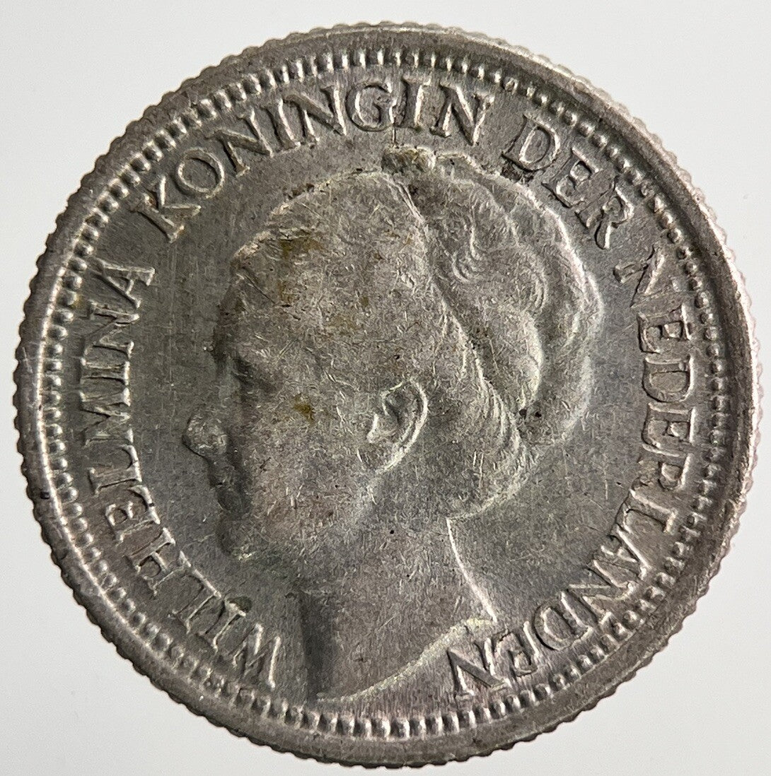 1938 Netherlands 10 Cents Silver Coin | Fine Collectable Grade | a6930