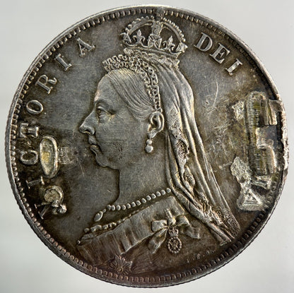 1892 Ex Mount Victoria Half - Crown Silver Coin | Very High Grade