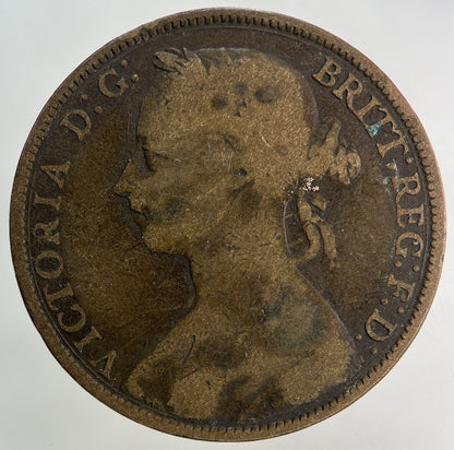 1887 Victoria One Penny Coin | Collectable Grade