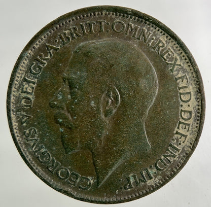 1911 George V Half - Penny Coin | Fine Collectable Grade