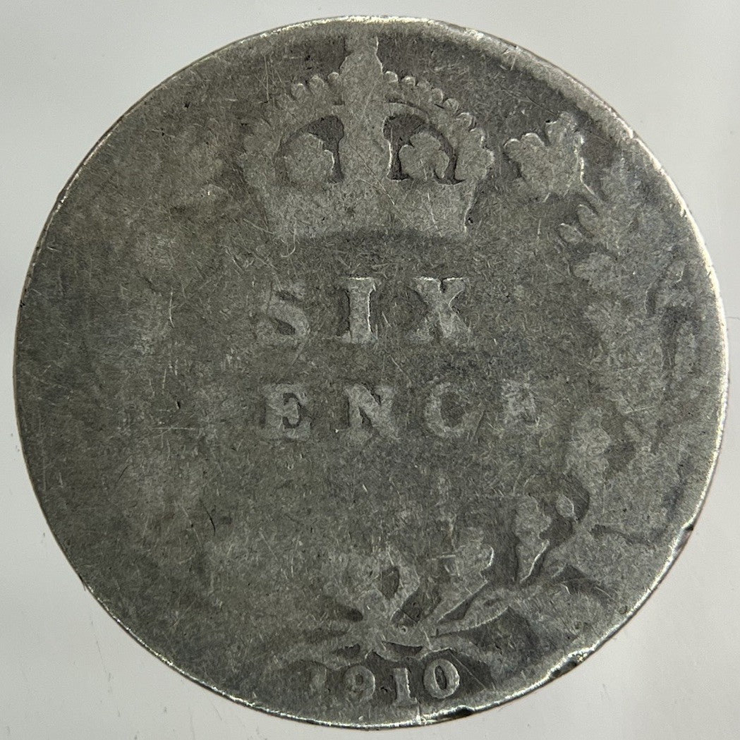 1910 Edward VII Sixpence Silver Coin | Collectable Grade