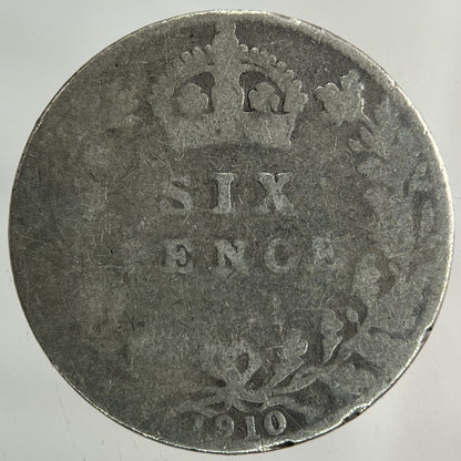 1910 Edward VII Sixpence Silver Coin | Collectable Grade