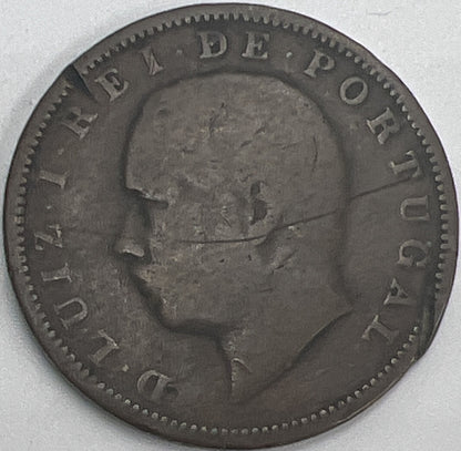 1883 Portugal XX Reis Coin | Fair Grade | a526