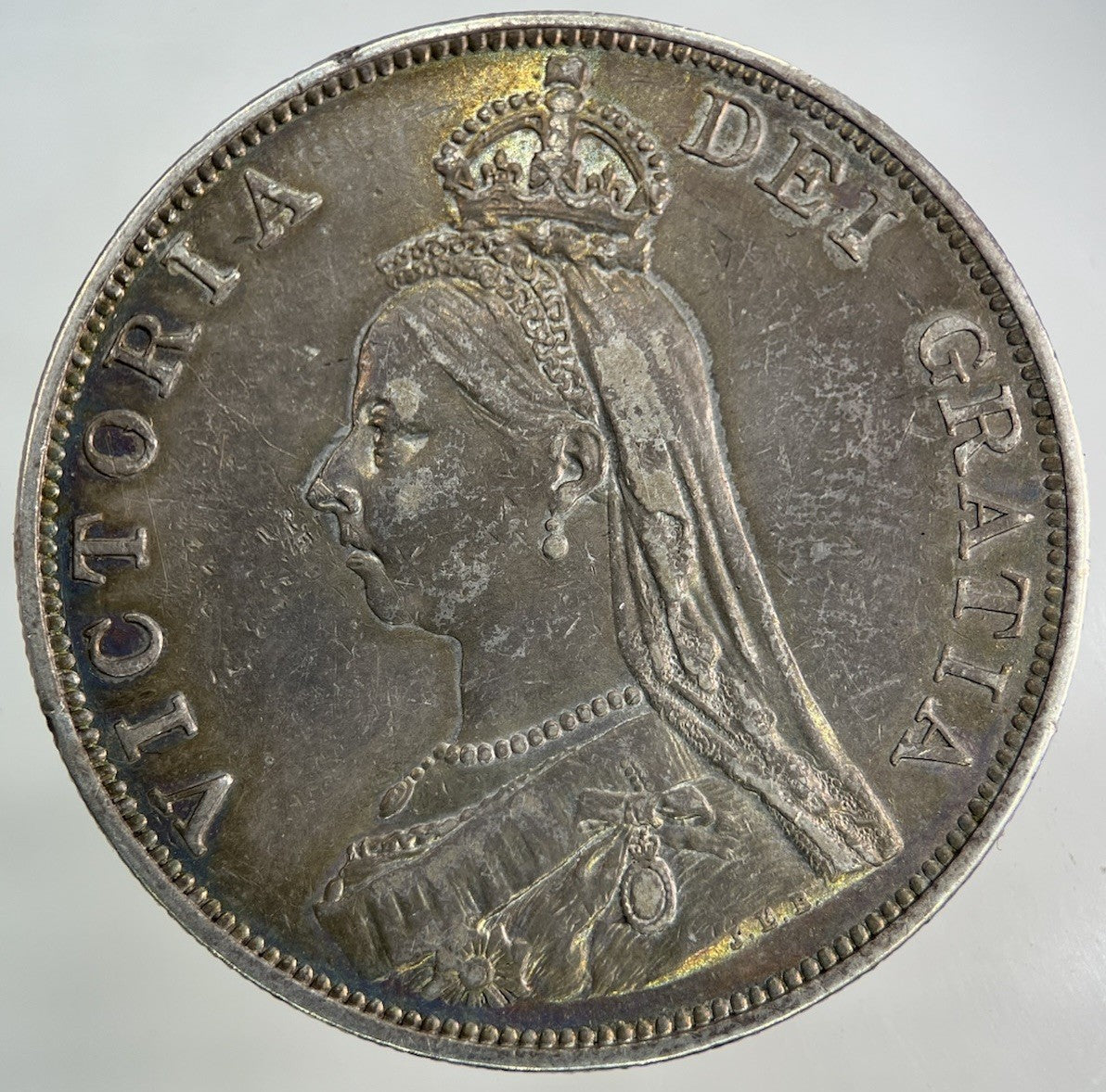 1889 Victoria Double Florin Silver Coin | Very High Grade
