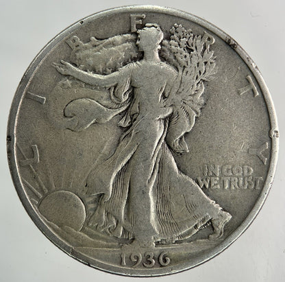 1936 - D US USA Half Dollar Silver Coin | Fine Collectable Grade