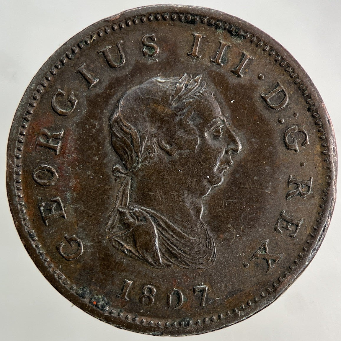 1807 George III 3rd Half - Penny Coin | Very High Grade