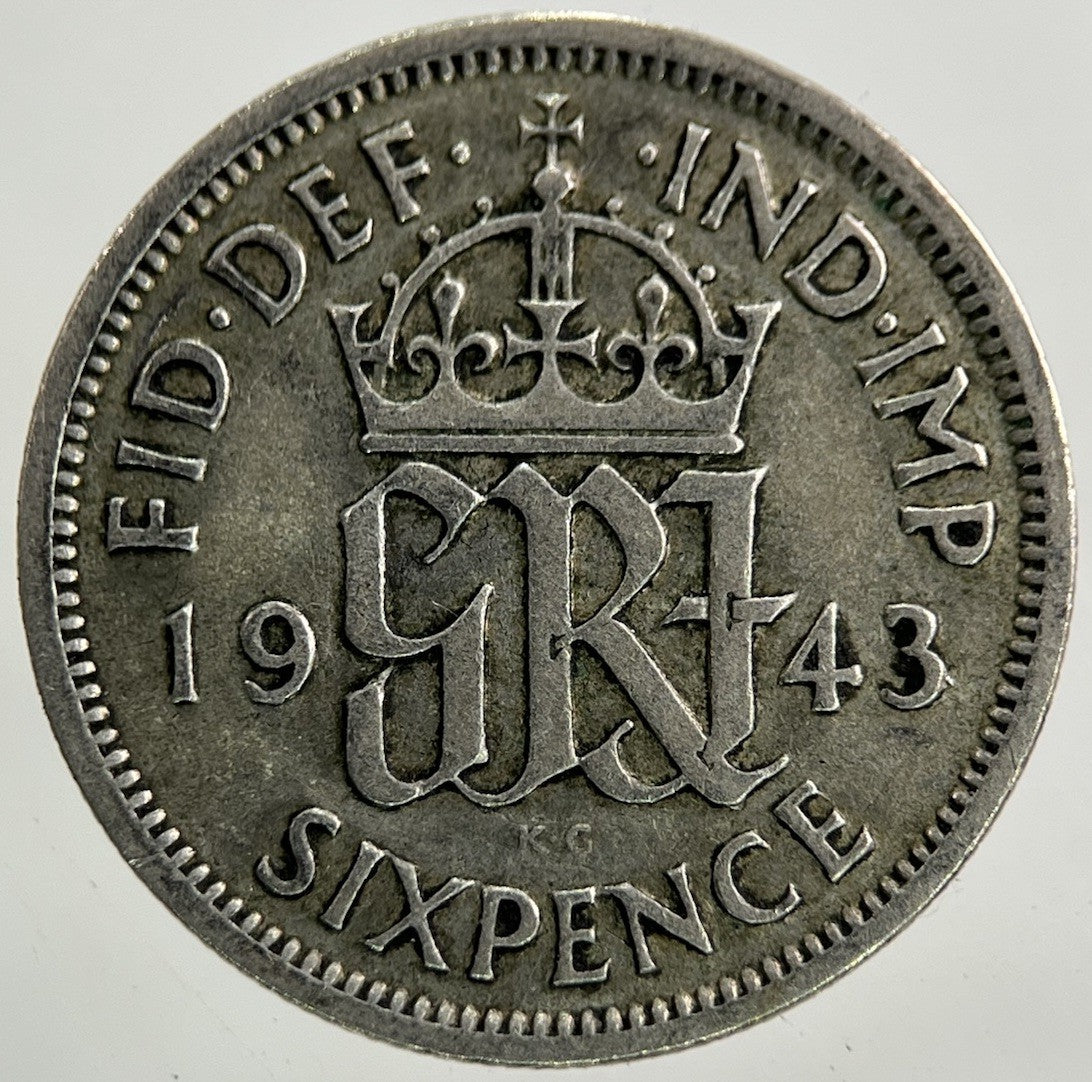 1943 George VI Sixpence Silver Coin | Fine Collectable Grade