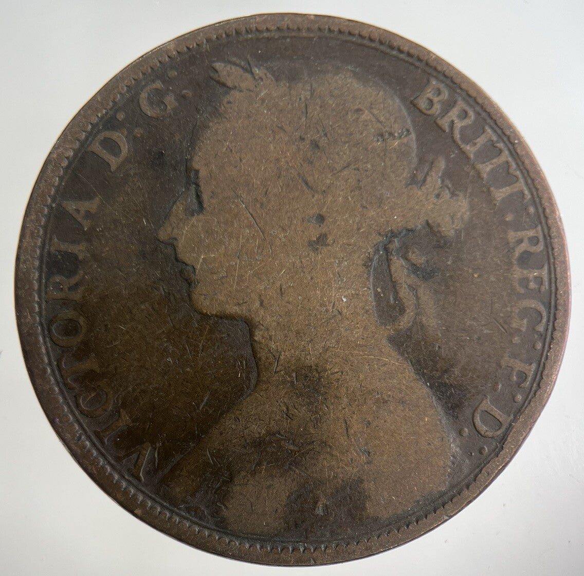 1892 Victoria One Penny Coin | Collectable Grade