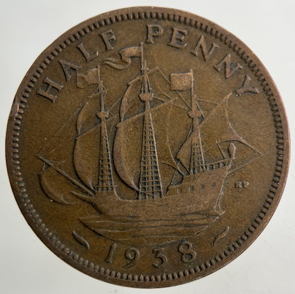 1938 George VI Half - Penny Coin | Collectable Grade
