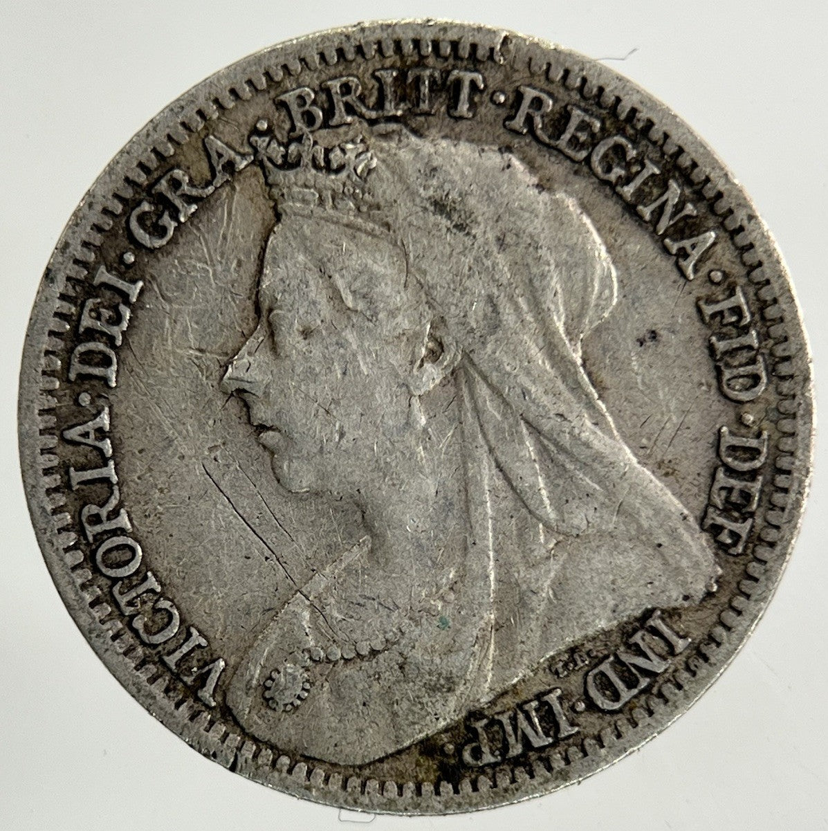 1901 Victoria Threepence Silver Coin | Fine Collectable Grade