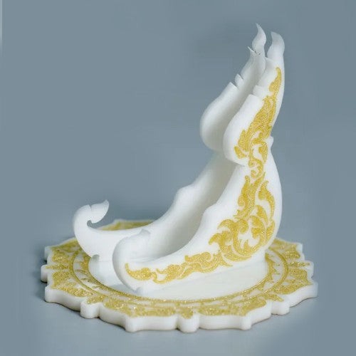 Gold & White 1oz Silver or Gold Coins / Amulet / Medal Display Stand