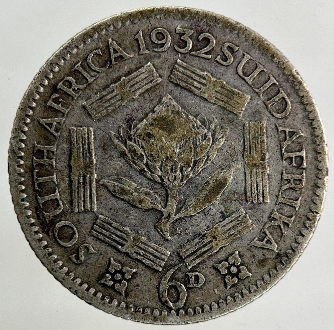 1932 South Africa Sixpence Silver Coin | Collectable Grade