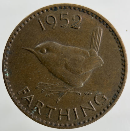 1952 George VI Wren Farthing Coin | Collectable Grade