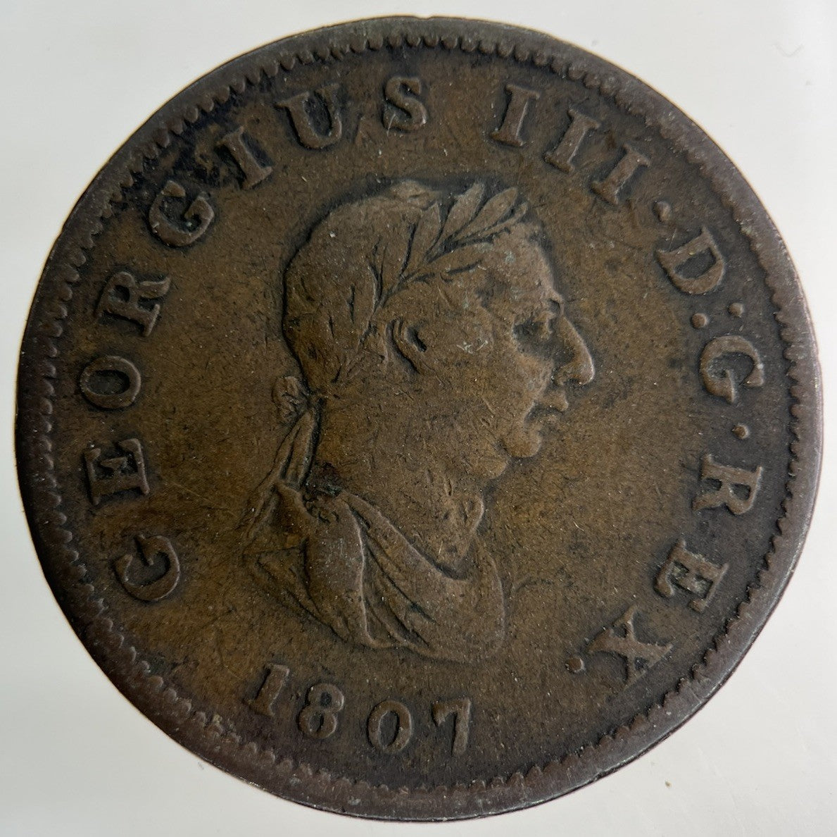 1807 George III 3rd Half - Penny Coin | Fine Collectable Grade
