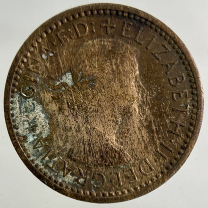 1955 Elizabeth II 2nd Wren Farthing Coin | Fine Collectable Grade