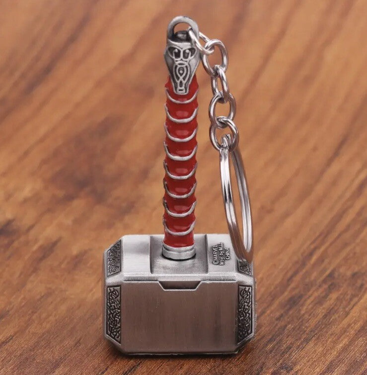 Heavy Thor Hammer Shaped Keyring Premium Keychain Gift UK
