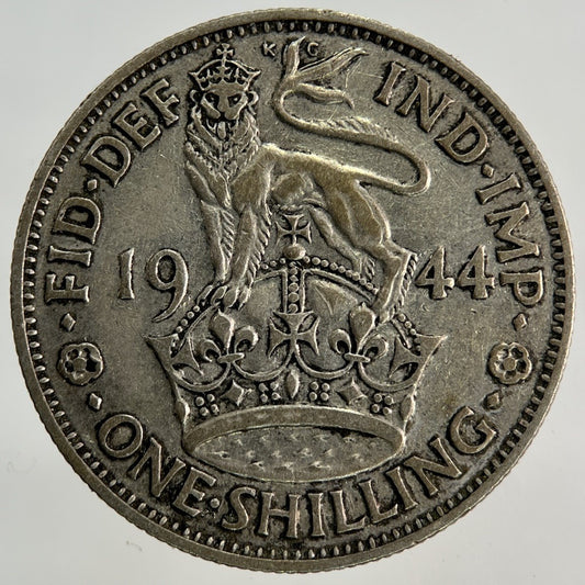 1944 George VI Shilling Silver Coin | Fine Collectable Grade
