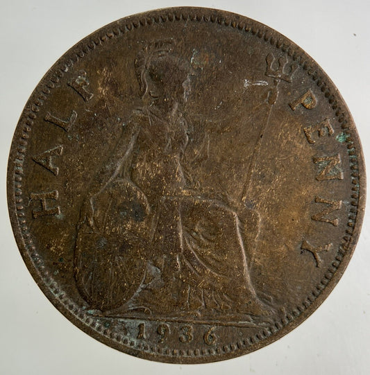 1936 George V Half - Penny Coin | Fine Collectable Grade