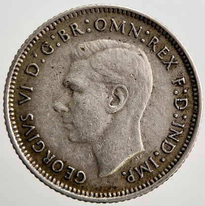 1942 Australia Sixpence Silver Coin | Fine Collectable Grade