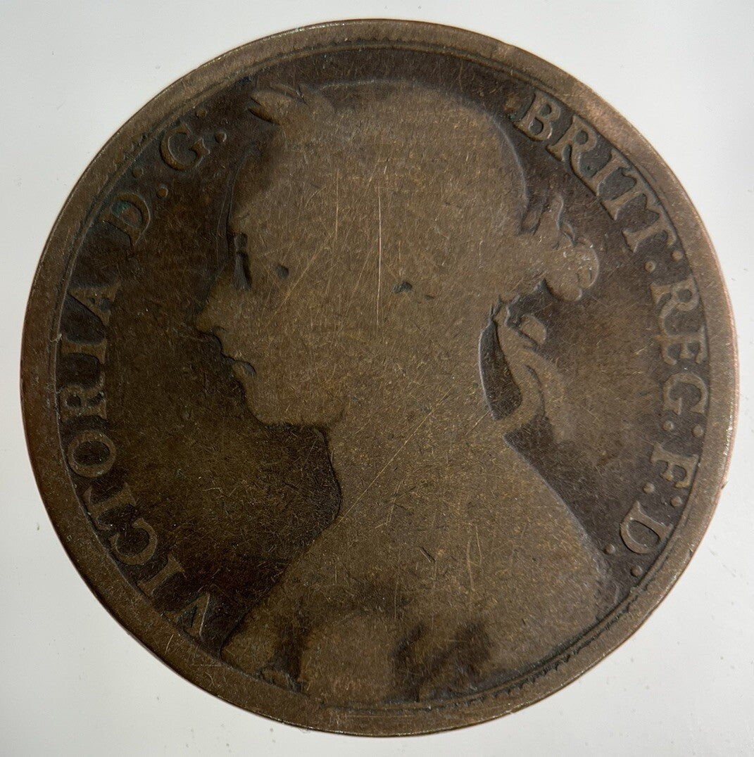 1891 Victoria One Penny Coin | Fair Grade
