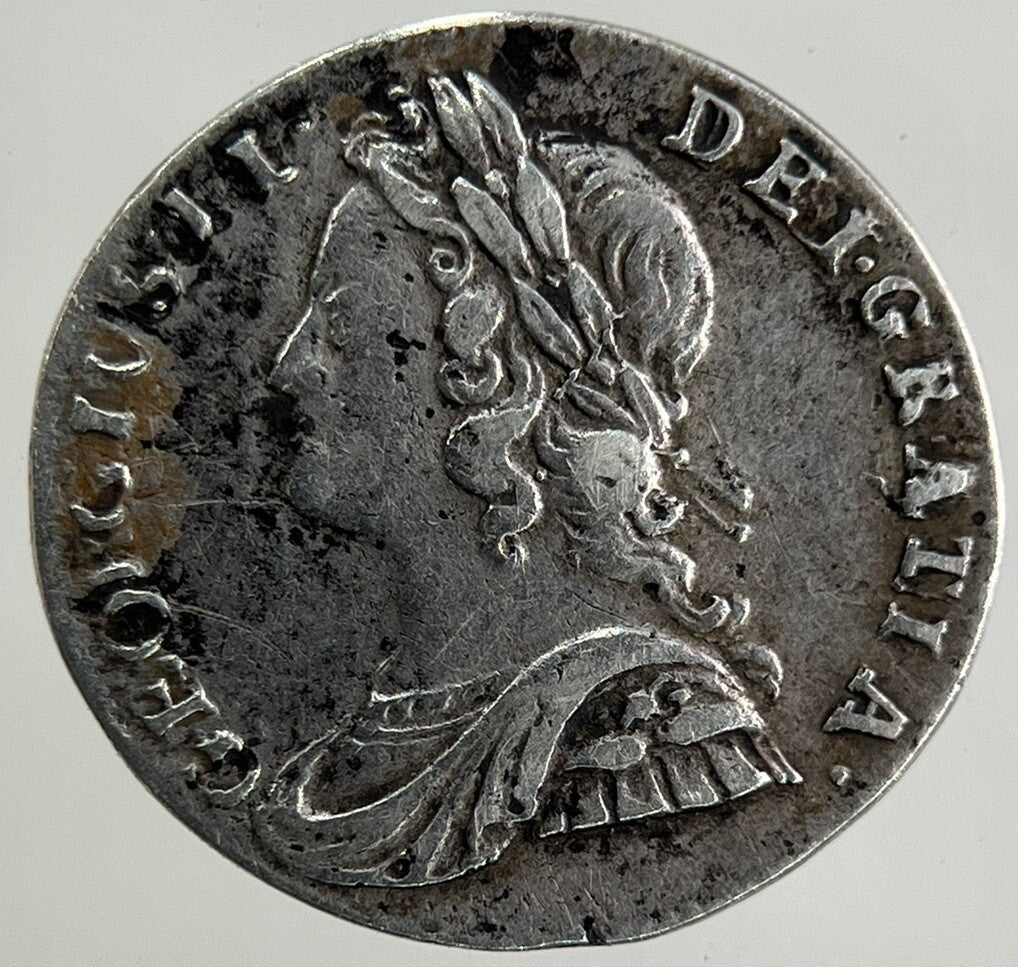 1735 George II 2nd Maundy Two - Pence 2D Silver Coin | Fine Collectable Grade