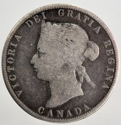 1872 - H Canada 25 Cents Silver Coin | Collectable Grade | a9798