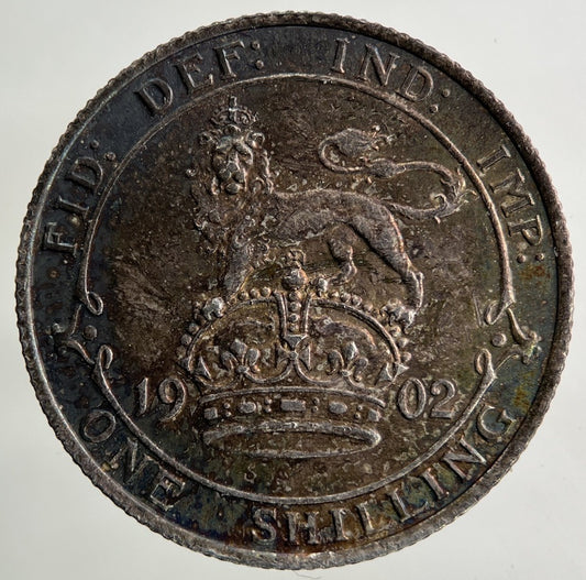 1902 Edward VII Shilling Silver Coin | Very High Grade
