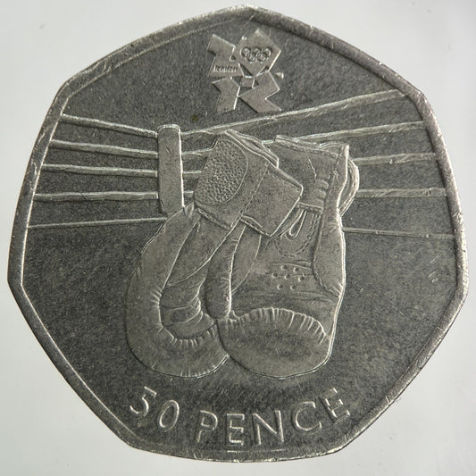2011 London Olympics Boxing 50p Fifty - Pence Coin | Fine Collectable Grade