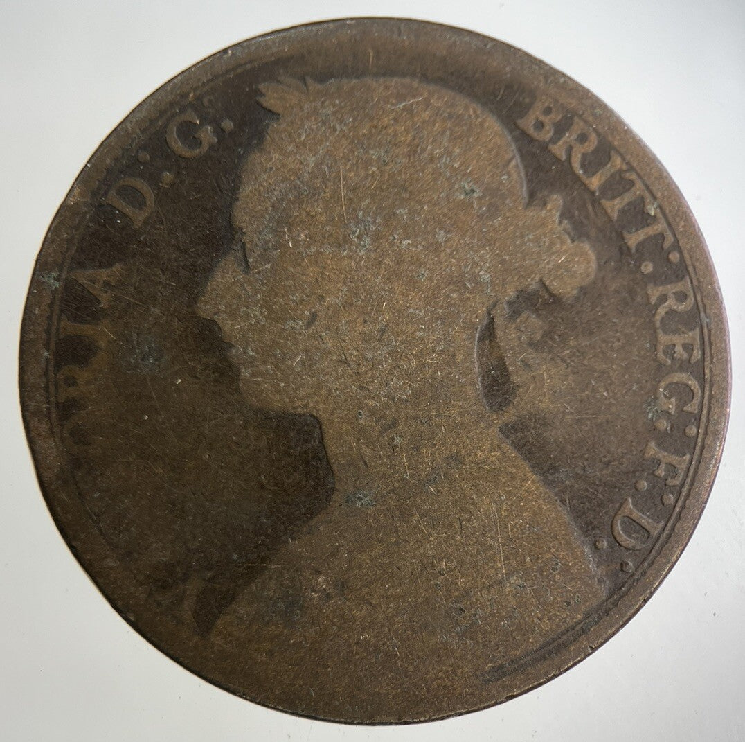 1883 Victoria One Penny Coin | Fair Grade