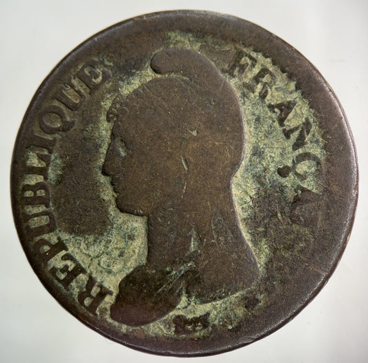 France Un Decime L’an 8 BB Coin | Collectable Grade