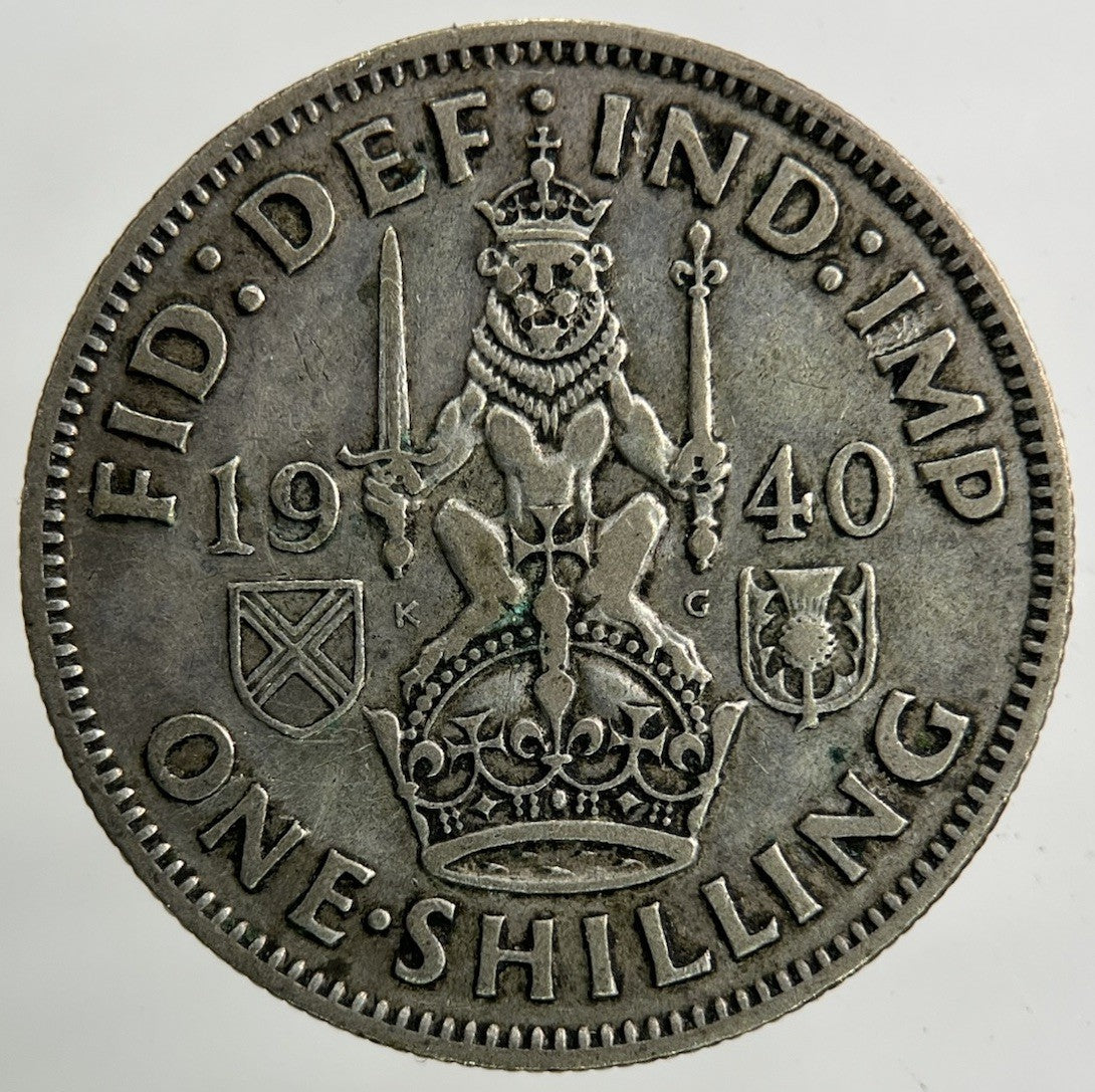 1940 George VI Shilling Silver Coin | Fine Collectable Grade