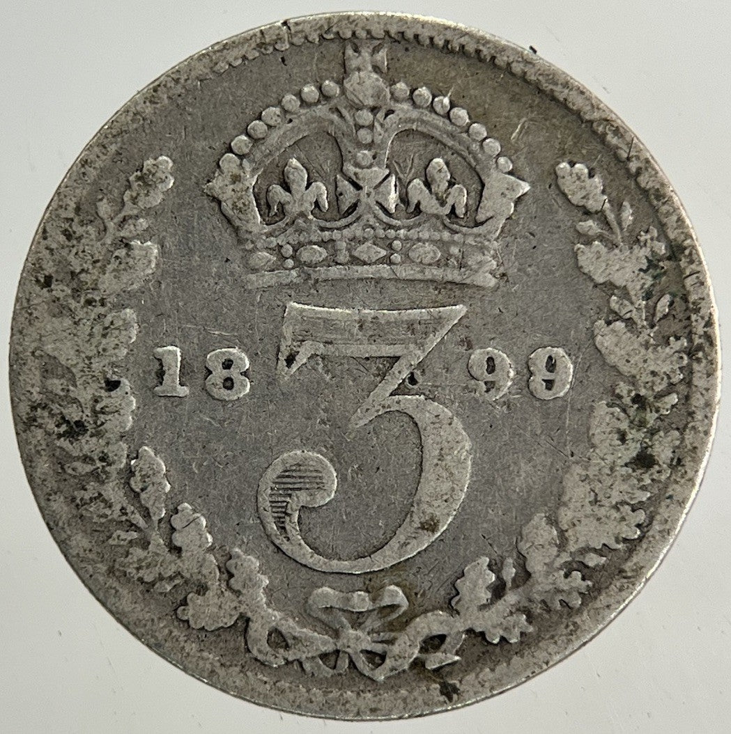 1899 Victoria Threepence Silver Coin | Collectable Grade