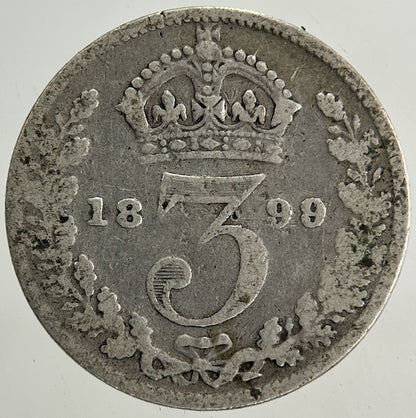 1899 Victoria Threepence Silver Coin | Collectable Grade