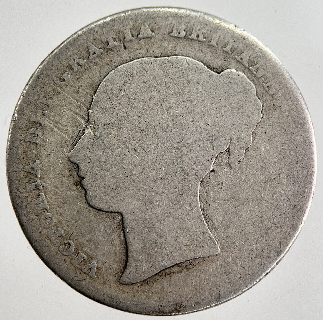 British Victoria Shilling Silver Coin | Fair Grade | a8646