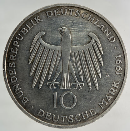 1991 Germany 10 Marks Silver Coin | Very High Grade
