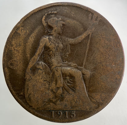 1915 George V One Penny Coin | Fair Grade