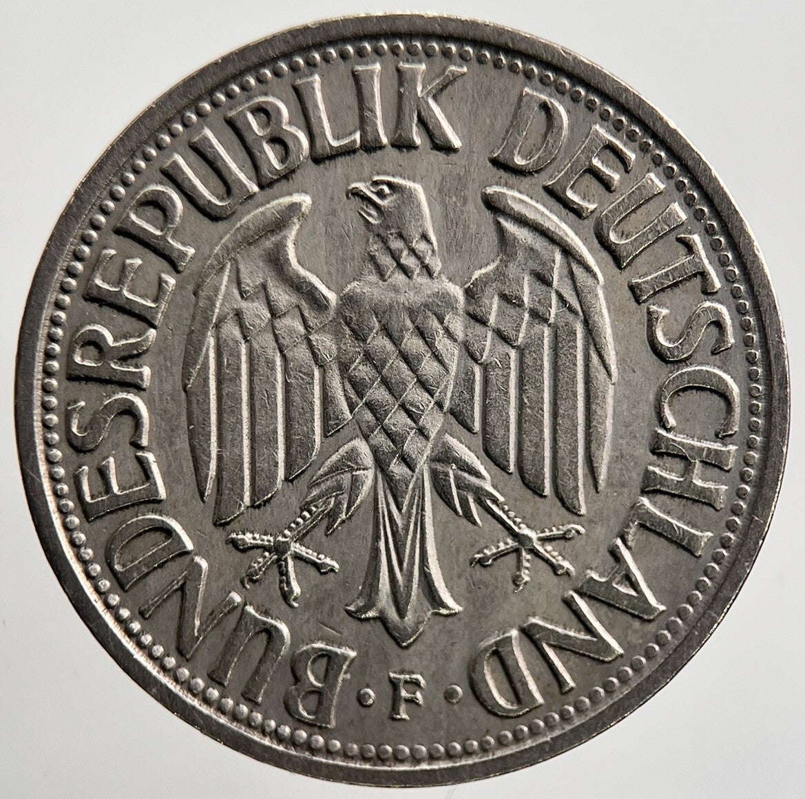 1950 - F Germany 1 One Mark Coin | Very High Grade