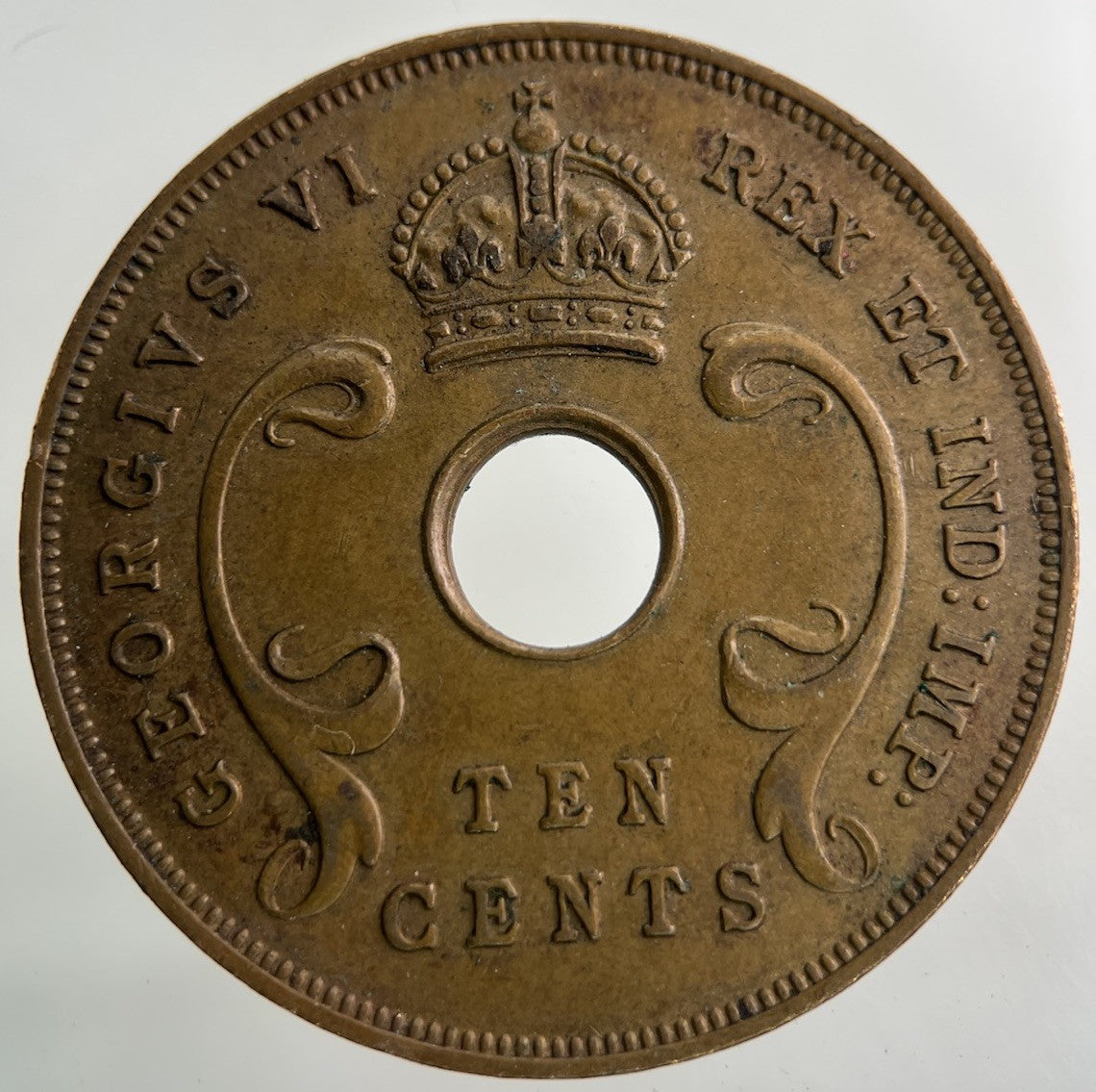 1942 East Africa Ten Cents Coin | Very High Grade