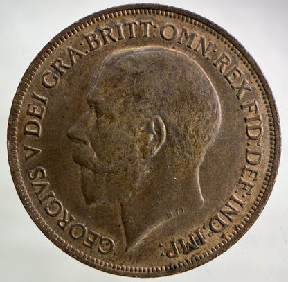 1917 George V Penny Coin | Very High Grade