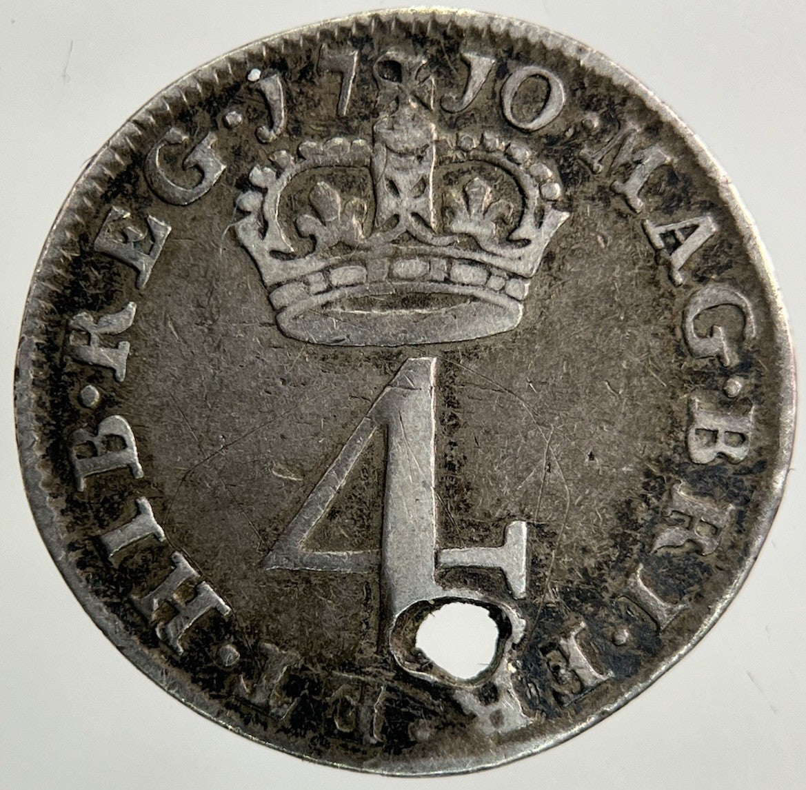 1710 Anne Maundy Four - Pence Silver Coin | Fine Collectable Grade