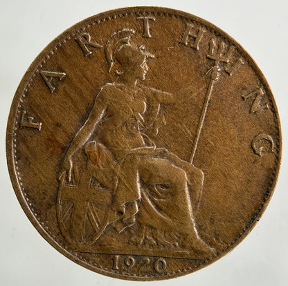 1920 George V Farthing Coin | Fine Collectable Grade