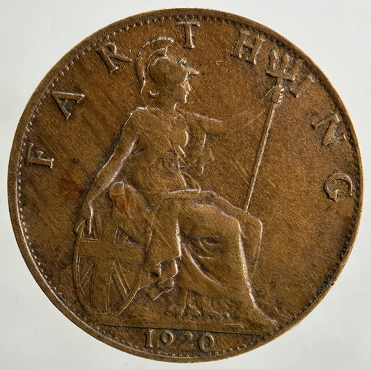 1920 George V Farthing Coin | Fine Collectable Grade