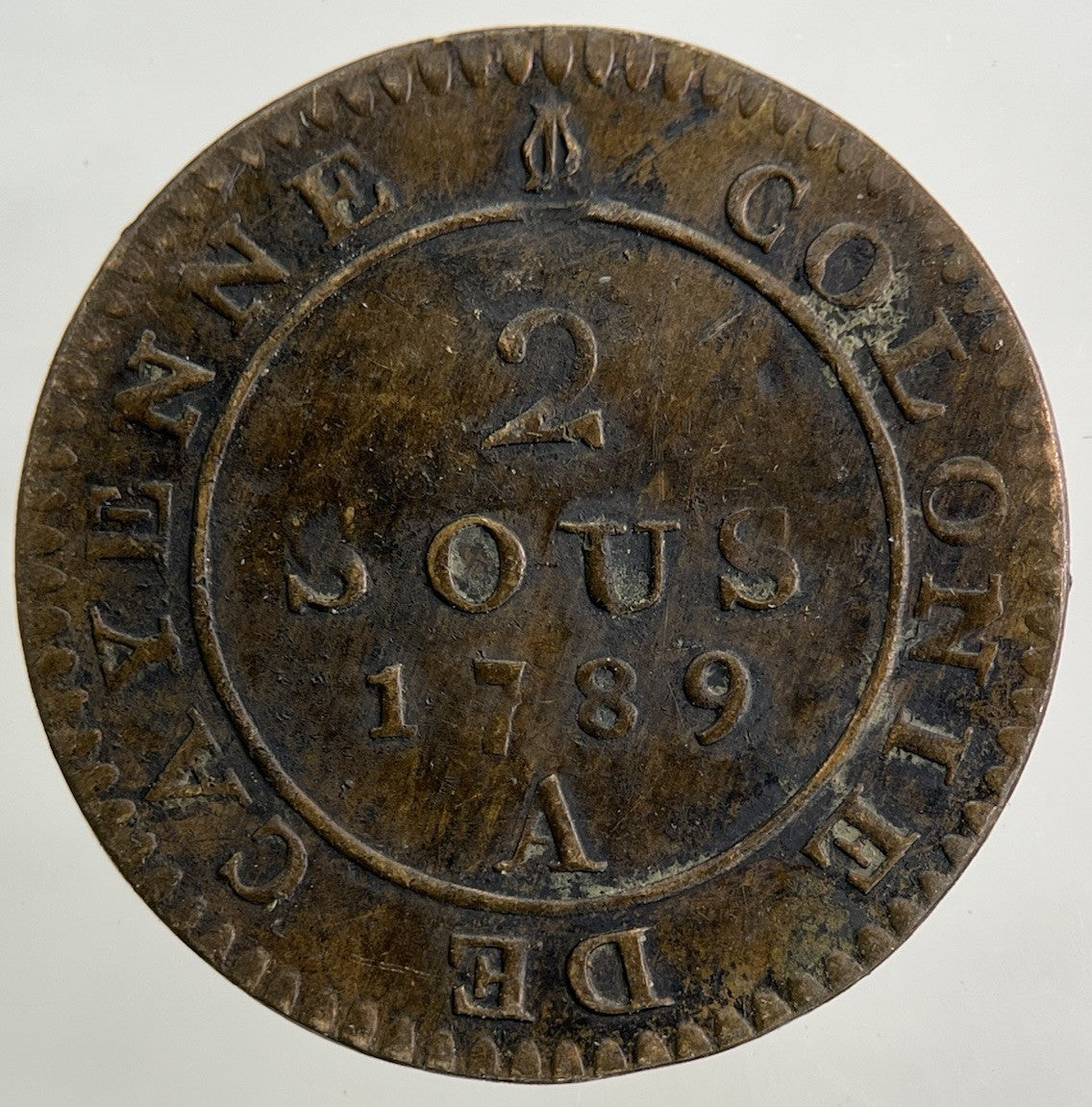 1789 France 2 Sous Token Coin | Very High Grade