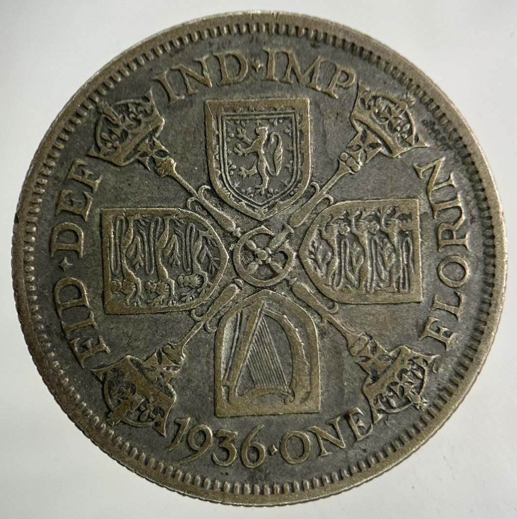 1936 George V Florin Silver Coin | Fine Collectable Grade