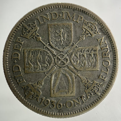 1936 George V Florin Silver Coin | Fine Collectable Grade