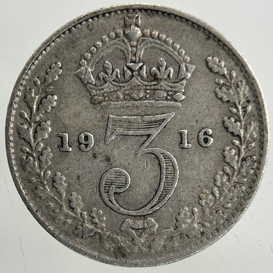 1916 George V Threepence Silver Coin | Fine Collectable Grade