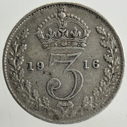 1916 George V Threepence Silver Coin | Fine Collectable Grade