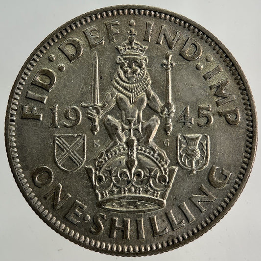 1945 George VI Shilling Silver Coin | Very High Grade